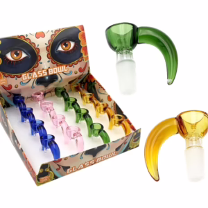 Horn Handle 14mm Glass Bowl Assortment 16pk