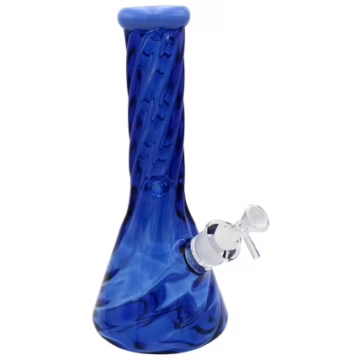 12" 9mm Full Color Twisted Beaker Water Pipe
