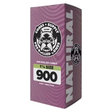 Cones Supply 1 1/4 Size Pre-Rolled Cones 84/26 – Brown – 900 Count