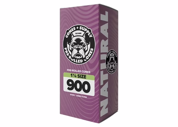 Cones Supply 1 1/4 Size Pre-Rolled Cones 84/26 – Brown – 900 Count