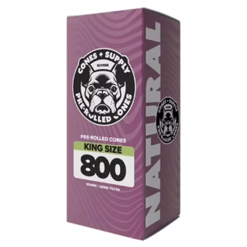 Cones Supply King Size Pre-Rolled Cones 109/26 – Brown – 800 Count