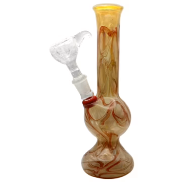 8" US Made Fuming Swirl Art Bubble Shroom Water Pipe