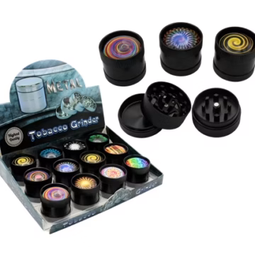 Kaleidoscope 30mm Metal Tobacco Grinder 12pk