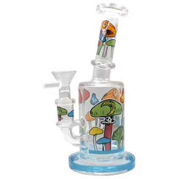 7" Mushroom Art Shower Perk Water Pipe