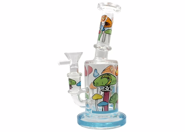7" Mushroom Art Shower Perk Water Pipe