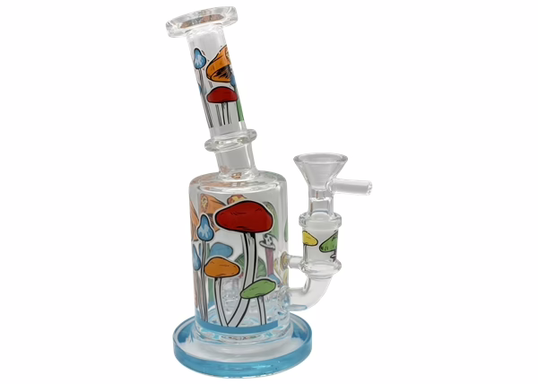 7" Mushroom Art Shower Perk Water Pipe