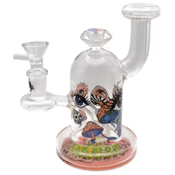 6" Mushroom Eye Diamond Art Water Pipe