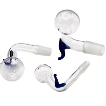 5ct 3" Glass on Glass Oil Burner Adapter with Handle