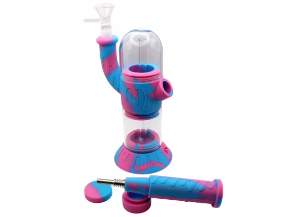 8" Silicone Roboto Hybrid Nectar Collector Water Pipe