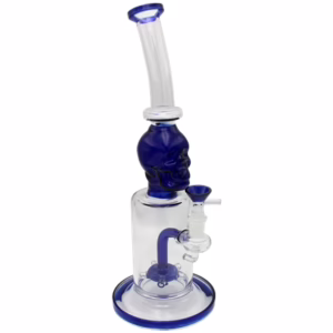 13" Skull Face Sprinkler Perk Curve Water Pipe