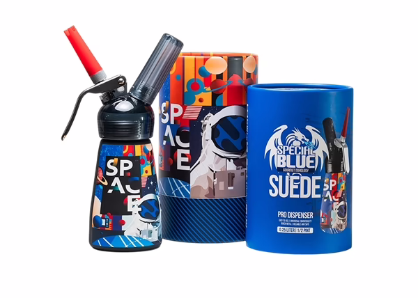 Special Blue Suede HALF PINT Pro Dispenser – Space Art