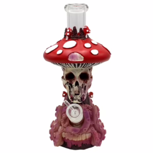 10" Davy Jones Mushroom Skull Octopus Water Pipe