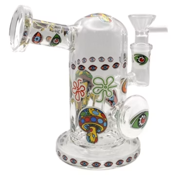 6" Trippy Spongebob Marble Eye Water Pipe