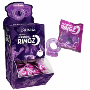 Vibrating Pleasure Ringz Display - Purple 36pc