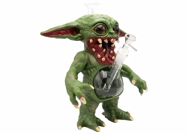 12" Zombie Baby Yoda PVC Water Pipe