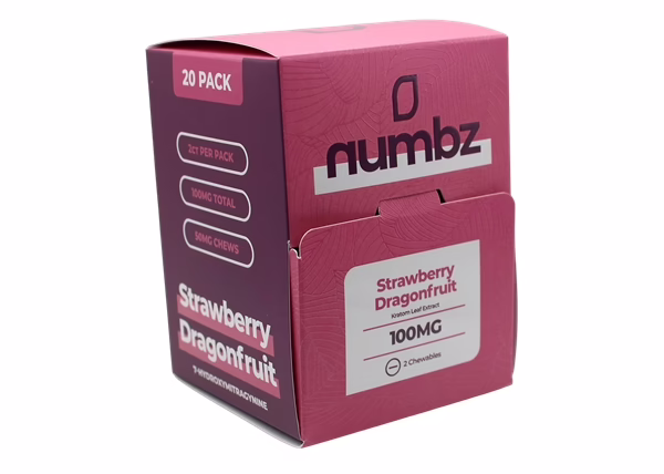 Numbz Strawberry Dragonfruit 7-OH 100mg 2-Tablet 20pk
