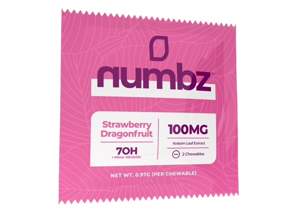 Numbz Strawberry Dragonfruit 7-OH 100mg 2-Tablet 20pk