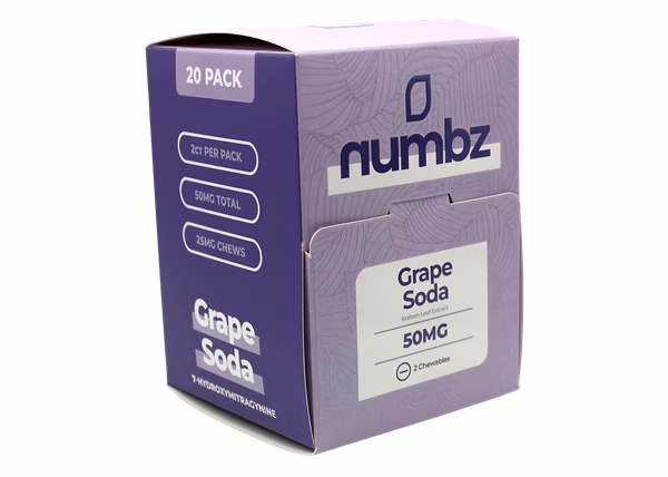 Numbz Grape Soda 7-OH 50mg 2-Tablet 20pk
