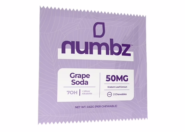 Numbz Grape Soda 7-OH 50mg 2-Tablet 20pk