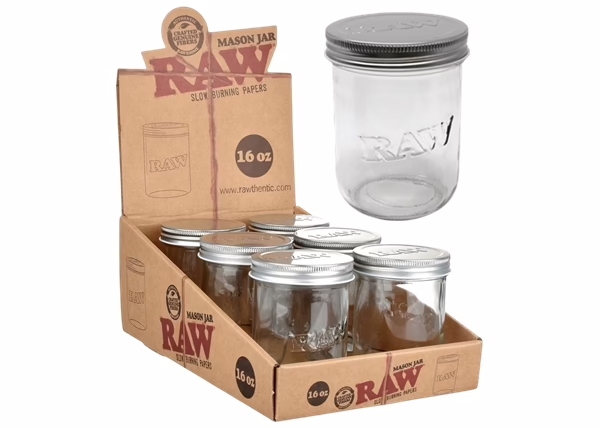 Raw 16oz Mason Jars 6pk