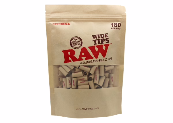 Raw Pre-Rolled Wide Tips 180pk