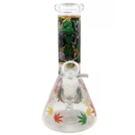 8" Glass on Glass Beaker Water Pipe - Alien