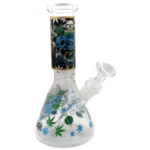 8" Glass on Glass Beaker Water Pipe - Alien