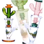12" Cheech Glass Spiky Cactus Vibes Water Pipe