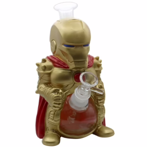 9" Gold Iron Man Water Pipe