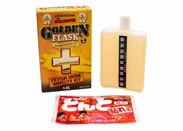 The Whizzinator Golden Flask Synthetic Urine Kit