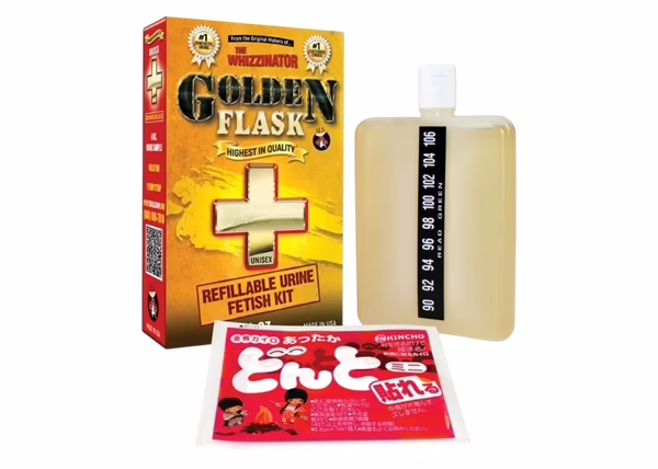 The Whizzinator Golden Flask Synthetic Urine Kit