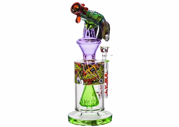 12" Juicy J Glass Vibrant Monstrous Claw-Hand Water Pipe