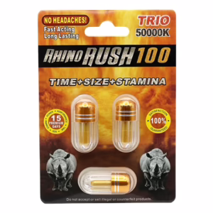 Rhino Rush Trio 50000K GOLD Male Enhancement Capsules