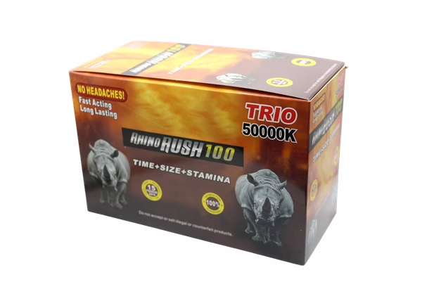Rhino Rush Trio 50000K GOLD Male Enhancement Capsules