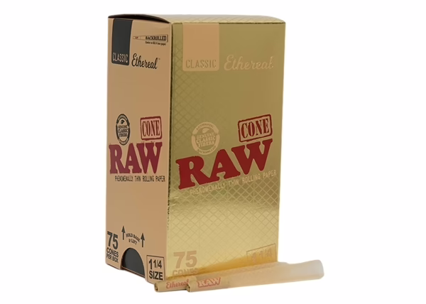 RAW Mini Bulk Prerolled Cones – Ethereal – 1 1/4 75pk
