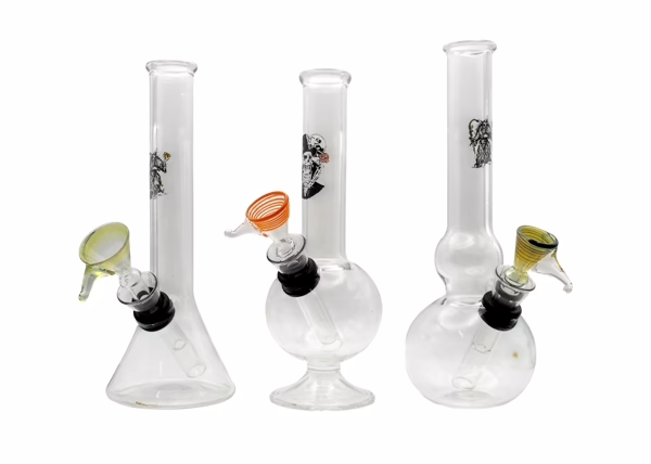 4ct 7" Mini Decal Water Pipe Assortment