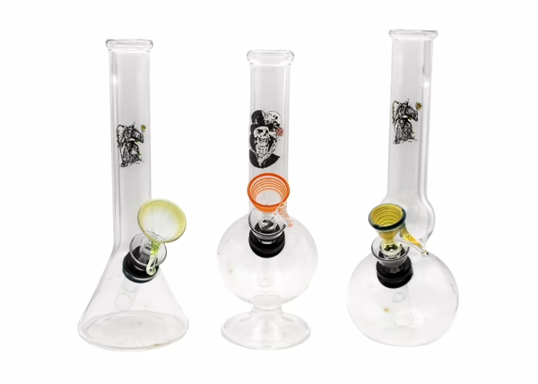 4ct 7" Mini Decal Water Pipe Assortment