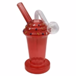 4ct 5″ Color Oil Burner – Glass on Glass Milkshake