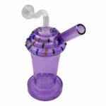 4ct 5″ Color Oil Burner – Glass on Glass Milkshake
