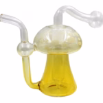 4ct 5″ Color Oil Burner – Glass on Glass Mushroom