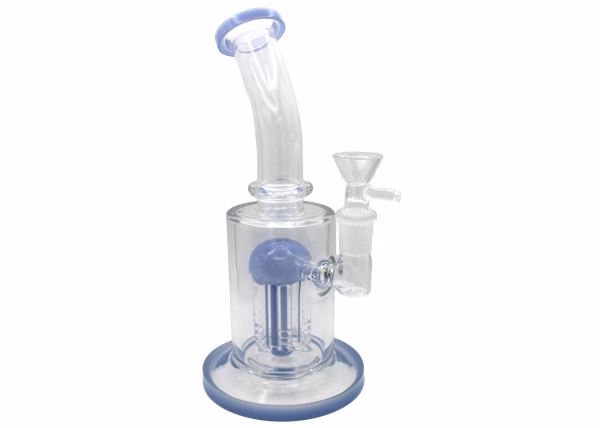 8" Tree Perk Color Rim Curve Water Pipe