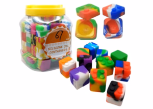 Silicone Lego Style Block Stash Jars 67pk