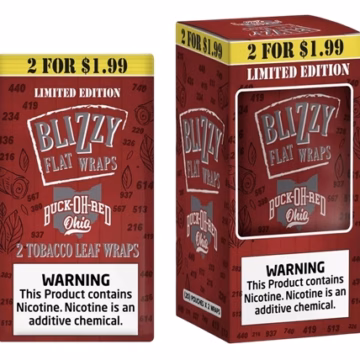 Blizzy Flat Wraps - Tobacco Leaf Wraps