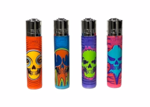 Clipper Lighter – Natural Skull 48pk
