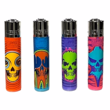 Clipper Lighter – Natural Skull 48pk