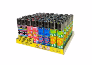 Clipper Lighter – Psychedelic Peace and Love 48pk