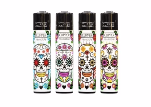 Clipper Lighter – Sugar Skulls 48pk
