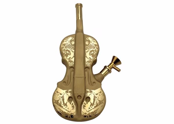 11" Electroplated Violin Water Pipe with Stand