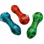 4ct 5″ Liquid Filled Glycerin Confetti Hand Pipe