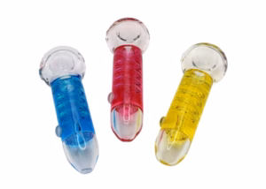 4ct 5″ Liquid Filled Glycerin Coil Hand Pipe